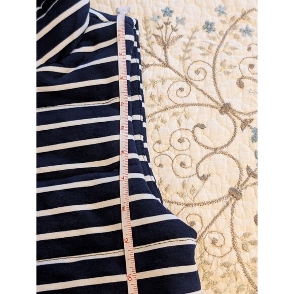Grace & Lace Full Zip/ Snap Buttons Navy Blue With White Stripes Vest Womens XXS - Picture 13 of 13